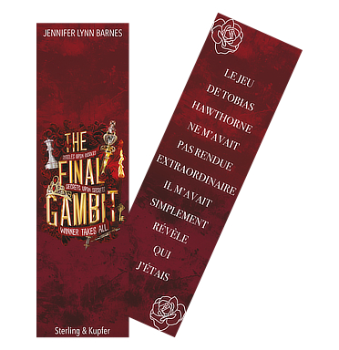 Jennifer Lynn Barnes - The Final gambit - marque-pages par Méli