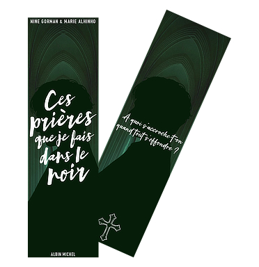 Nine Gorman & Marie Alhinho - Ces Prières que je fais dans le noir - marque-pages par Méli