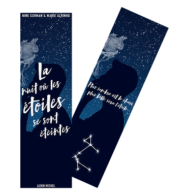 Nine Gorman & Marie Alhinho -  La Nuit où les étoiles se sont éteintes - marque-pages par Méli